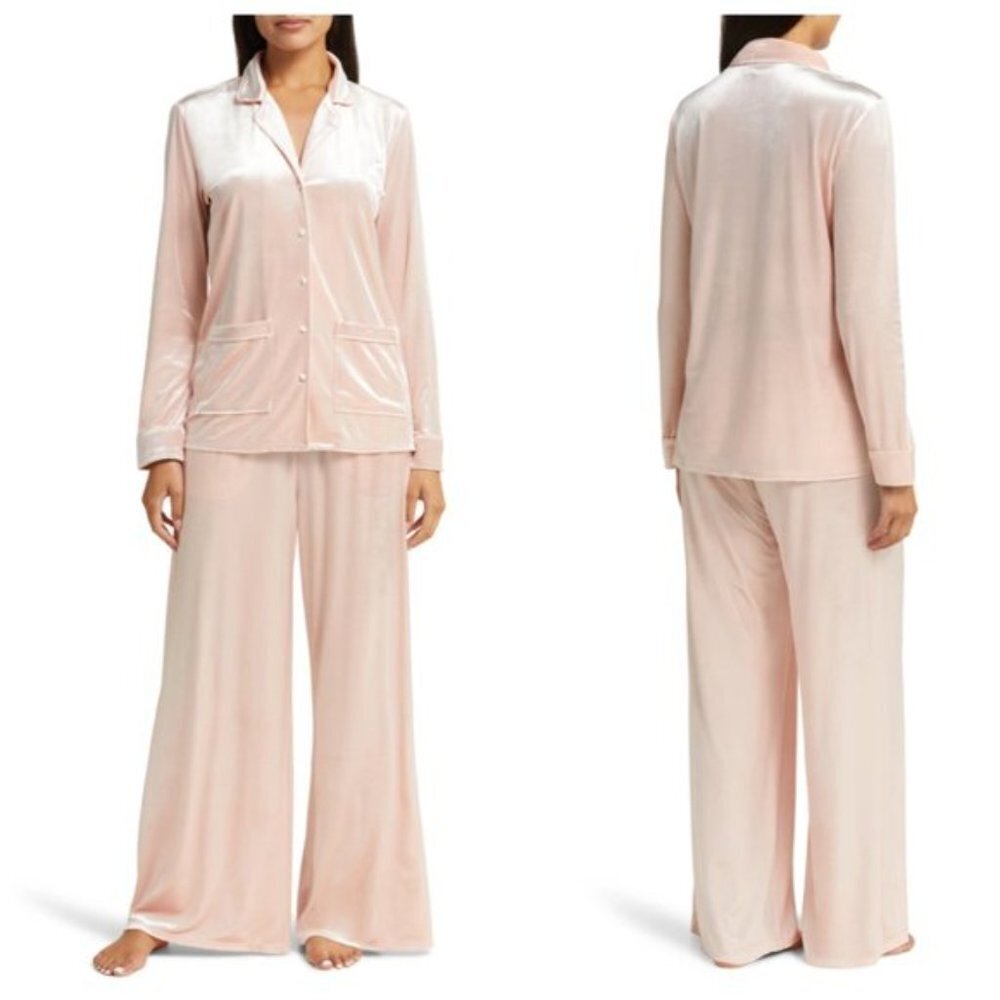 Nordstrom Pale Blush Satin Pajama Set